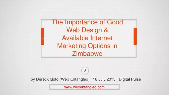 the importance of good web design available internet marketing options in zimbabwe