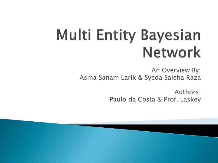 multi entity bayesian network
