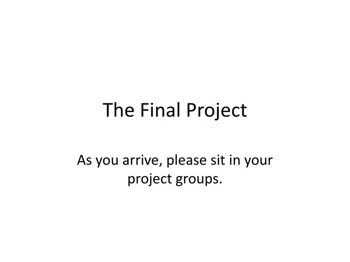 the final project