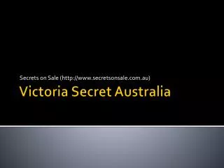 Victoria Secret AU - Secrets on Sale
