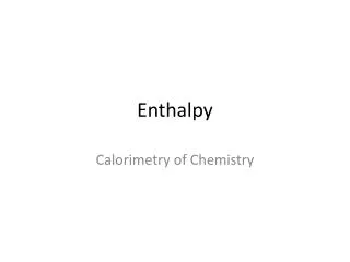 Enthalpy