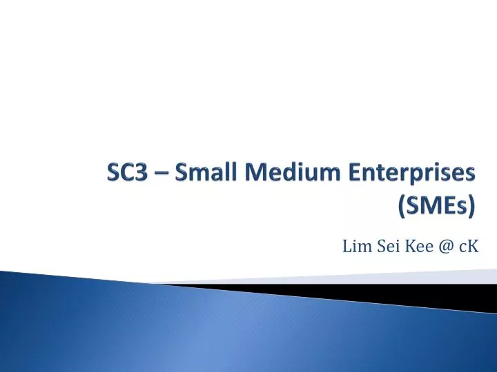 sc3 small medium enterprises smes