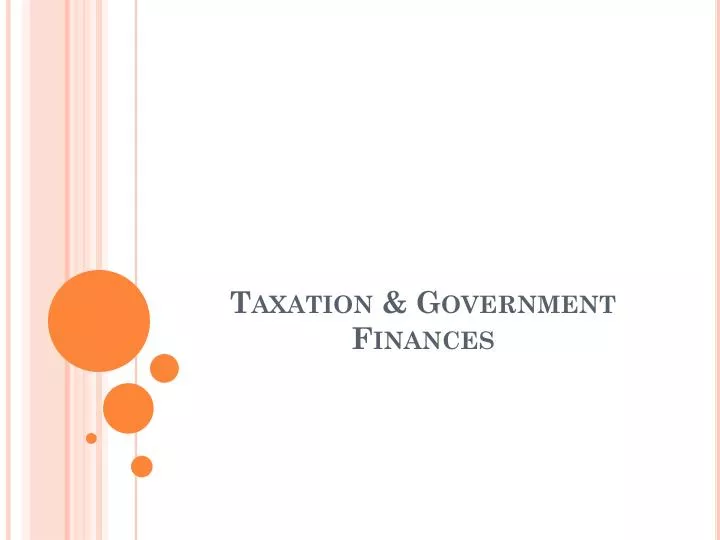 taxation government finances