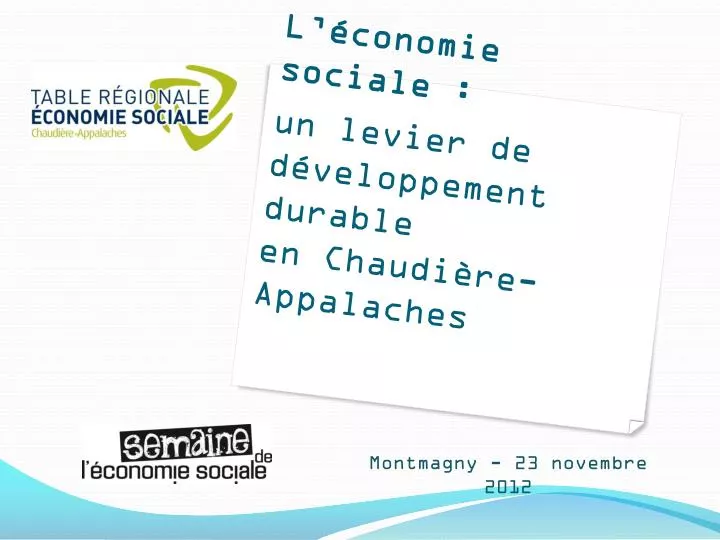 l conomie sociale un levier de d veloppement durable en chaudi re appalaches