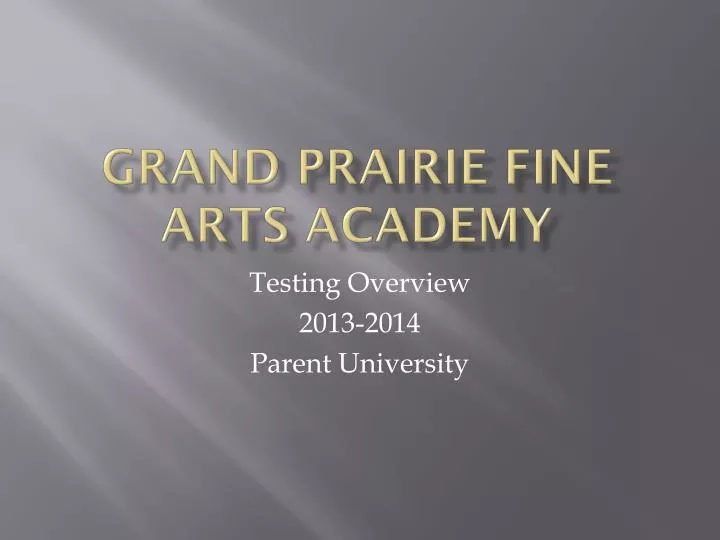 grand prairie fine arts academy
