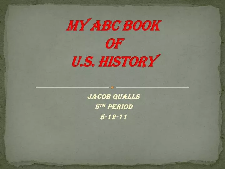 my abc book of u s history