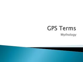 GPS Terms