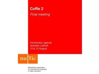 CoRe 2 Final meeting