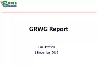 GRWG Report