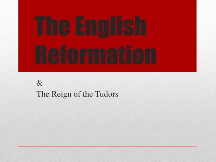 the english reformation