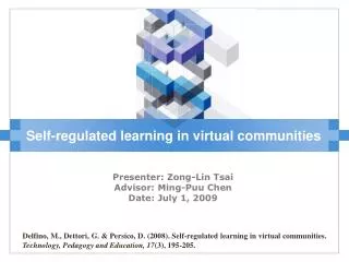 Self-regulated learning in virtual communities