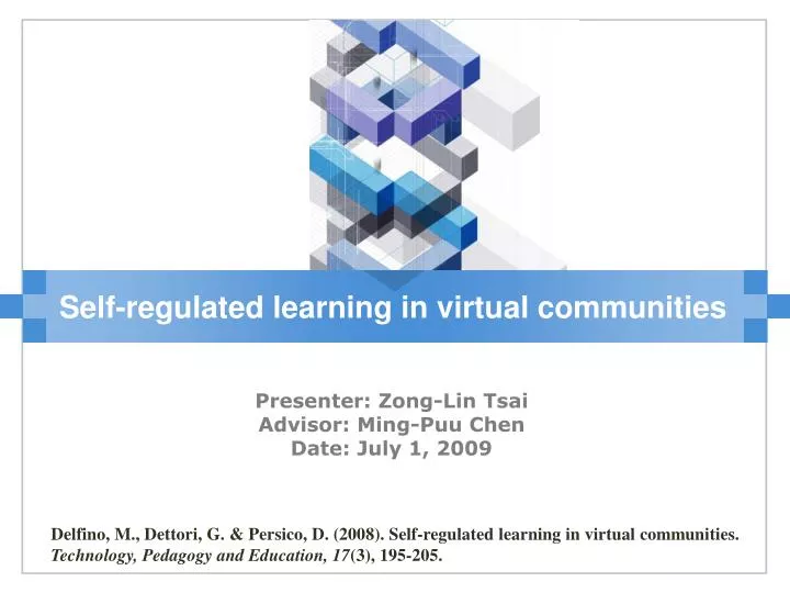 self regulated learning in virtual communities