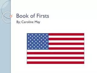 Book of Firsts