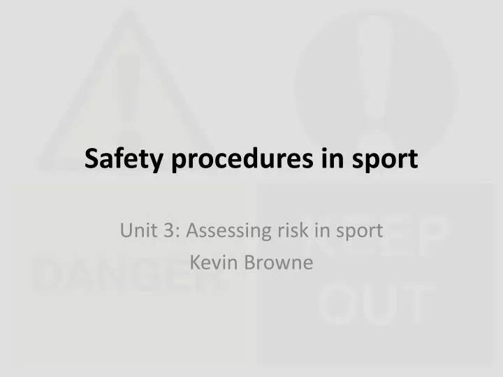safety procedures in sport