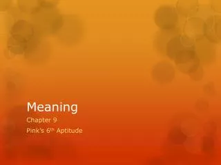 Meaning