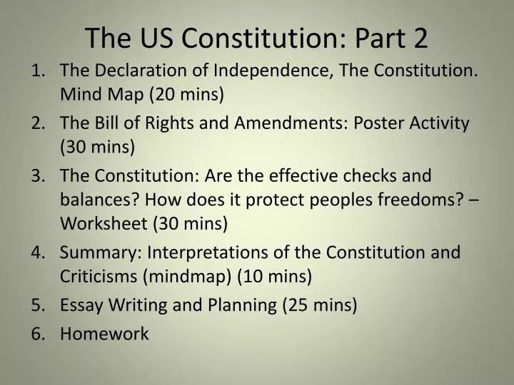 the us constitution part 2