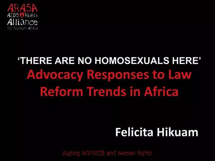 advocacy responses to law reform trends in africa