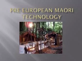 PRE-EUROPEAN MAORI TECHNOLOGY