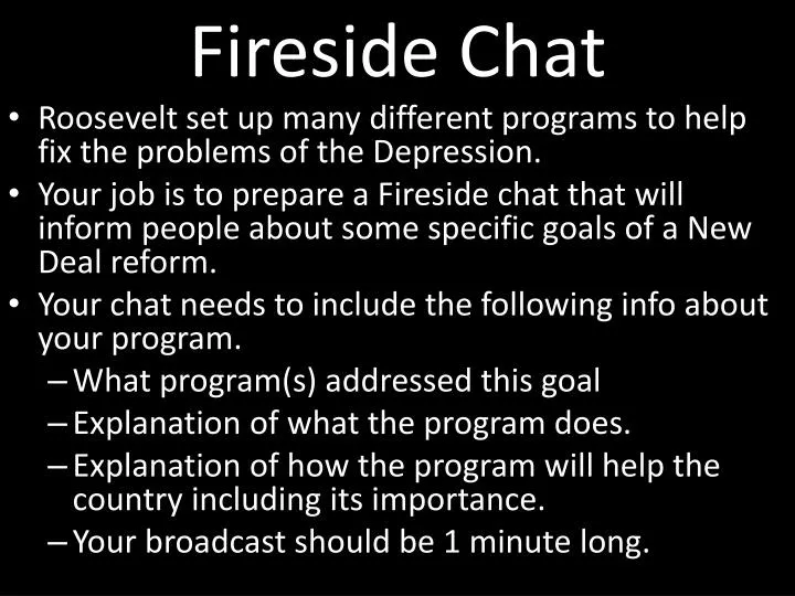 fireside chat
