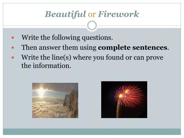 beautiful or firework