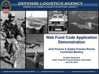 Web Fund Code Application Demonstration Joint Finance &amp; Supply Process Review Committee Meeting
