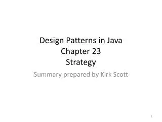 Design Patterns in Java Chapter 23 Strategy