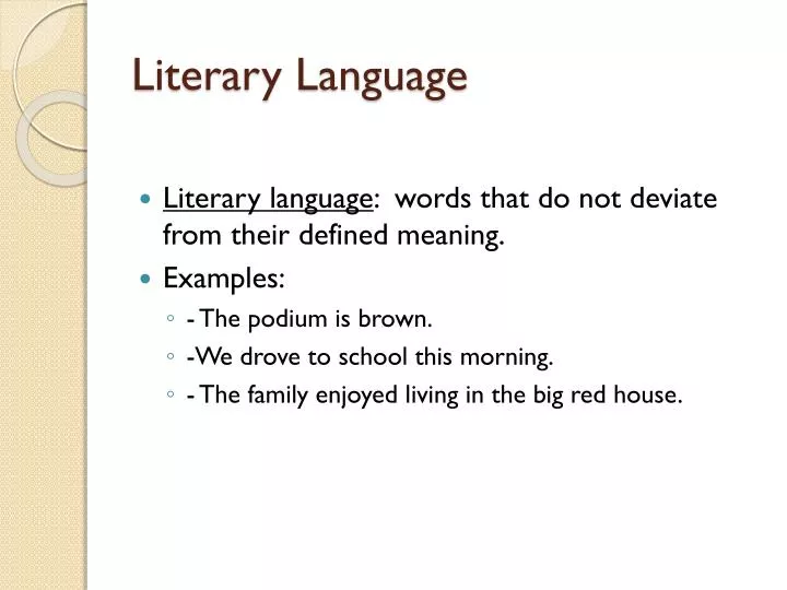 literary language