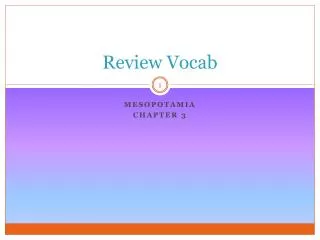 review vocab