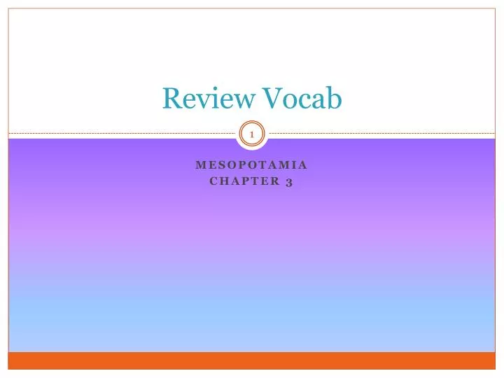 review vocab