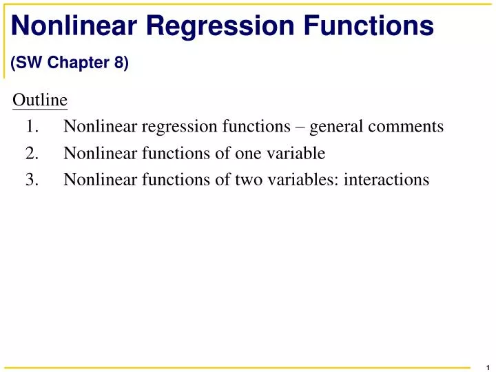 nonlinear regression functions sw chapter 8