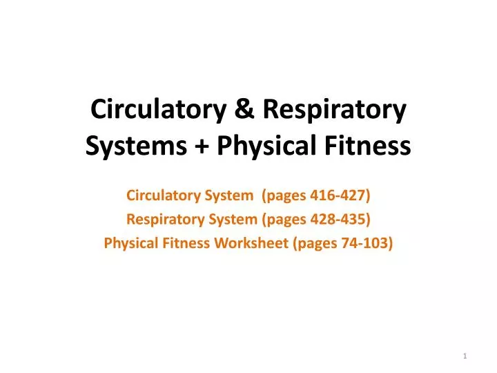 circulatory respiratory systems physical fitness