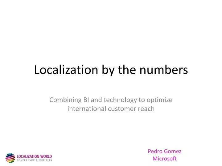 localization by the numbers