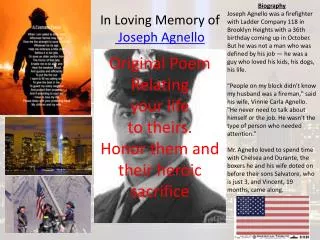 In Loving Memory of Joseph Agnello