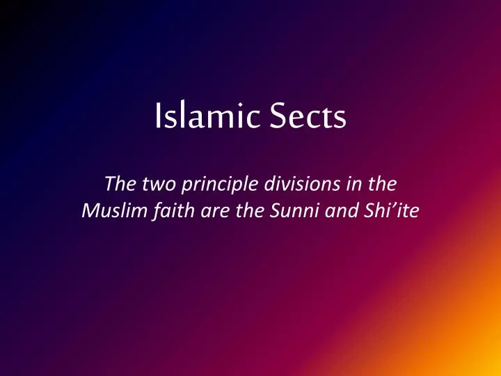 islamic sects