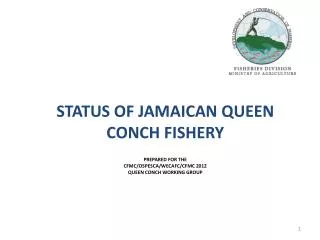 STATUS OF JAMAICAN QUEEN CONCH FISHERY