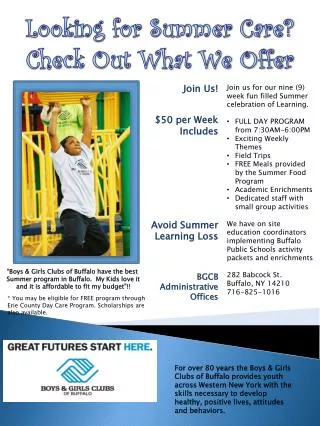 Looking for Summer Care? Check Out What We Offer