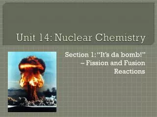 unit 14 nuclear chemistry