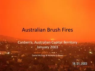 Australian Brush Fires