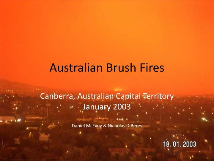 australian brush fires