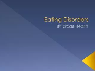 eating disorders