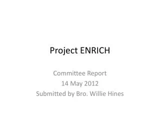 Project ENRICH