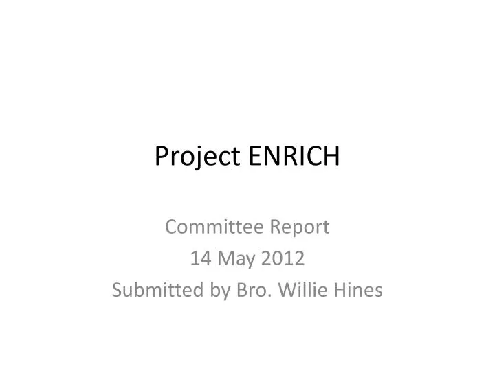 project enrich