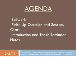 Agenda