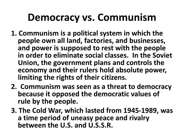 democracy vs communism