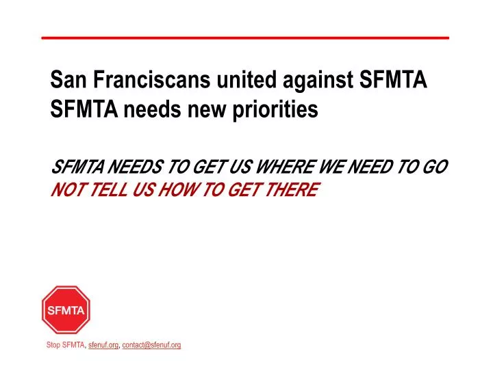 san franciscans united against sfmta sfmta needs new priorities