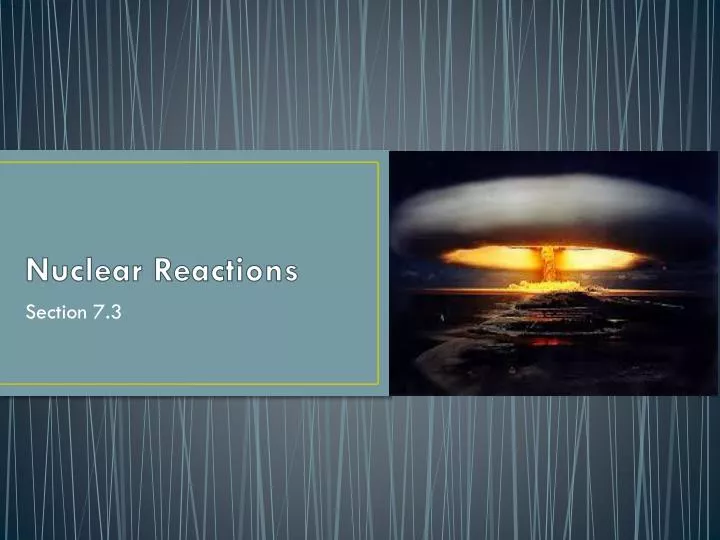 nuclear reactions