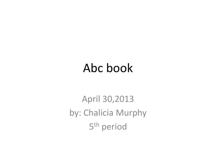 abc book