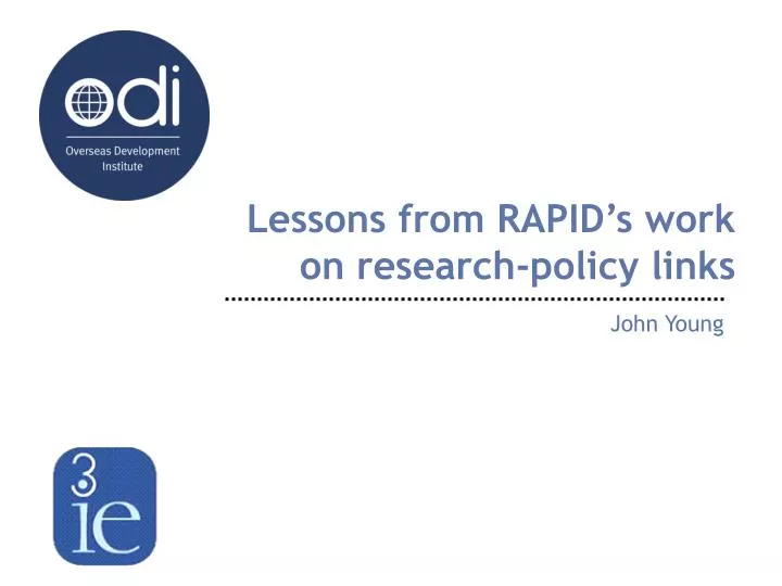 lessons from rapid s work on research policy links