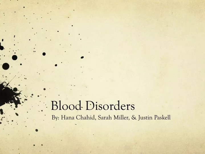 blood disorders