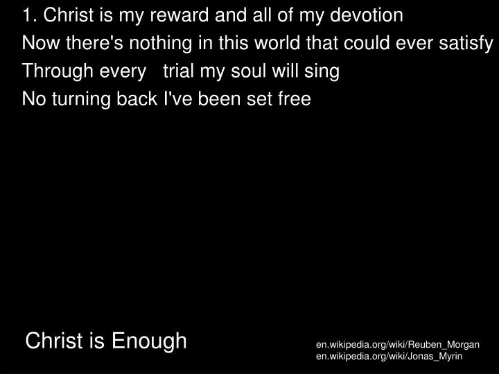 christ is enough